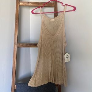 NWT Altar’d State Boho Tank - cream color - size Large - lightweight/flowy tank